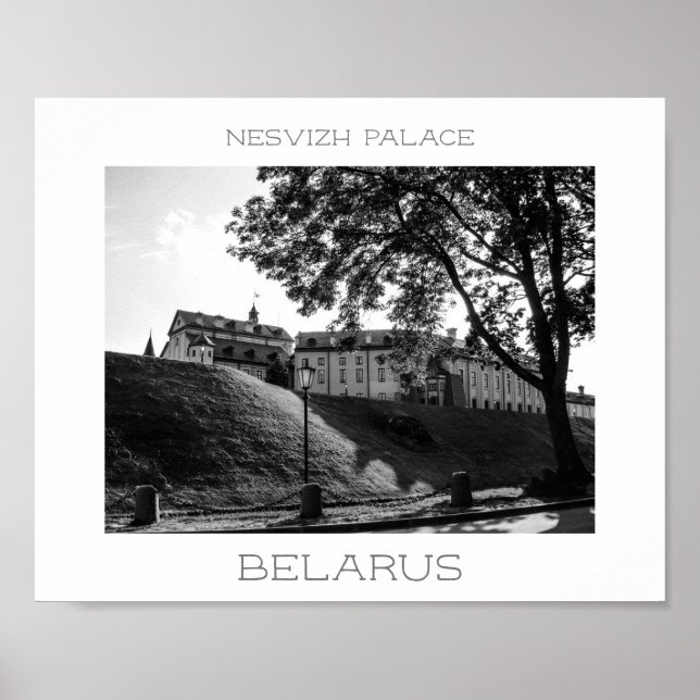 Affiche d'architecture du palais de Nesvizh en Bié (Devant)