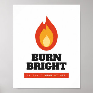Affiche d'archive de Flamme Motivationnelle Brûler