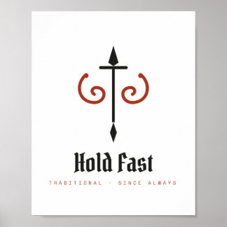 Affiche d'archive de force traditionnelle Hold Fas