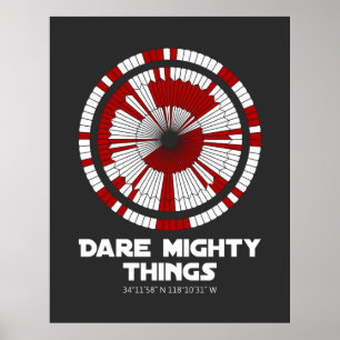 Affiche Dare Mighty Things Perseverance Mars Rover Landing