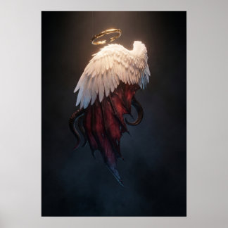 Affiche Dark Angel Wings Wall Art – Heavenly & Fallen 