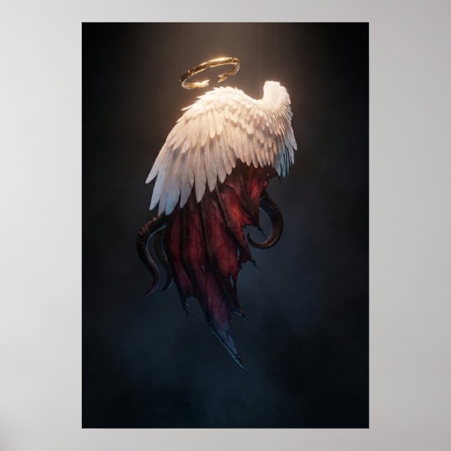 Affiche Dark Angel Wings Wall Art – Heavenly & Fallen  (Devant)