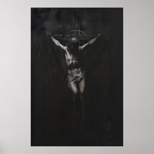 Affiche Dark Crucifixion Art Print Gothic Religious  (Devant)