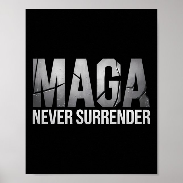Affiche Dark Mega Trump 2024 Mega Never Surrender  (Devant)
