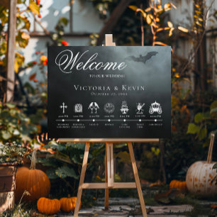 Affiche Dark Moody Midnight Bat & Fog Ordre des événements