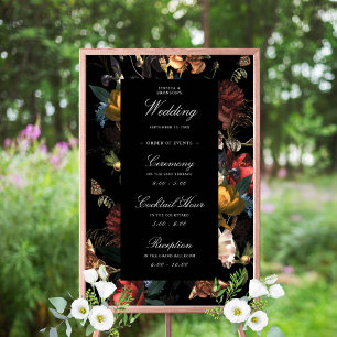Affiche Dark Moody Romantic Floral Mariage néerlandais Bie