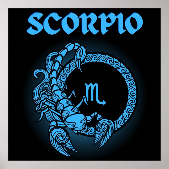 Affiche Dark Zodiac - Scorpion | Art de l'Astrologie Médié (Devant)
