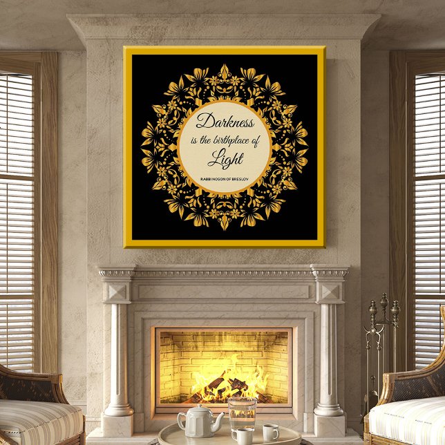 Affiche Darkness is the Birthplace of Light Breslov Art (Créateur téléchargé)