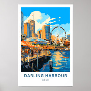 Affiche Darling Harbour Sydney Travel Print