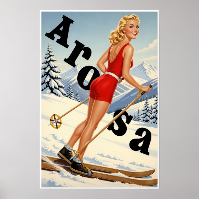 Affiche d'Arosa, Suisse (Devant)