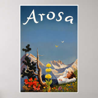 Affiche d'Arosa, Suisse 