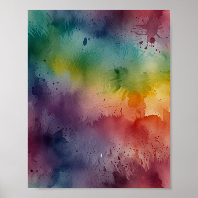 Affiche d'art à l'aquarelle élégante (Devant)