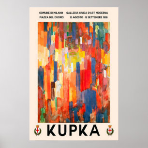 Affiche d'art abstrait de Kupka 1968 Exposition à