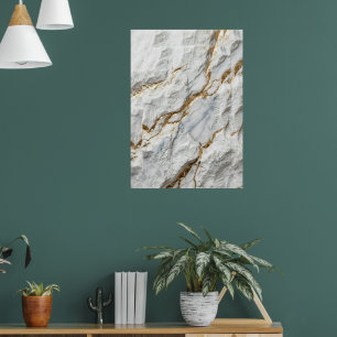 Affiche d'art abstrait de luxe en marbre de veine