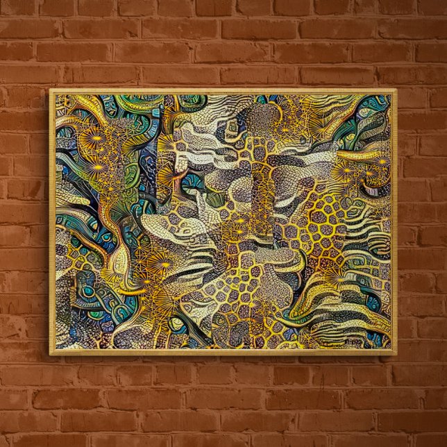 Affiche d'art abstrait de style Boho (Créateur téléchargé)