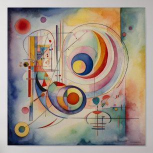 Affiche d'art abstrait élégant à l'aquarelle