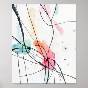 Affiche d'art abstrait minimaliste moderne en lign