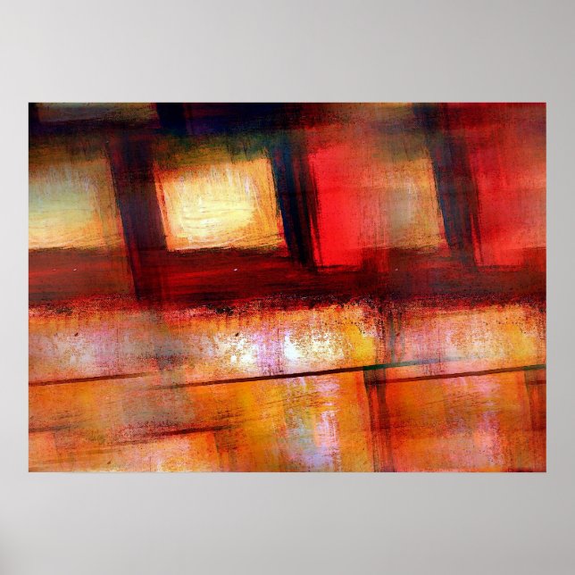 Affiche d'art abstrait original imprimée (Devant)