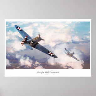 Affiche d'art aéronautique "Douglas TBD Devastator
