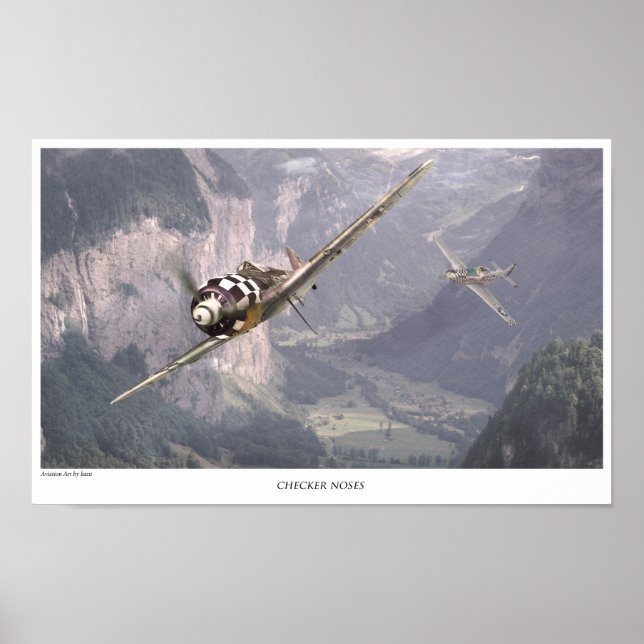 Affiche d'art aéronautique "Fw190A" (Devant)