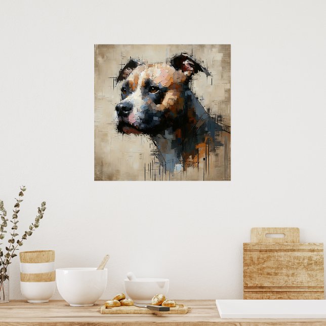 Affiche d'art American Pit Bull Terrier (Cuisine)
