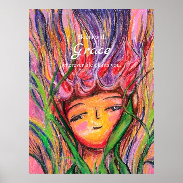 Affiche d'art Bloom With Grace pour elle (Devant)