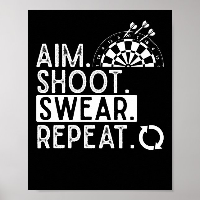 Affiche Dart Board Men Dart Player (Devant)