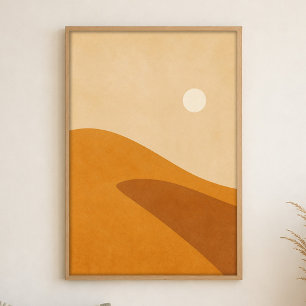 Affiche d'art bohème gouache de l'ombre de la dune
