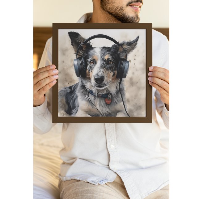 Affiche d'art Border Collie Music Factory (Créateur téléchargé)