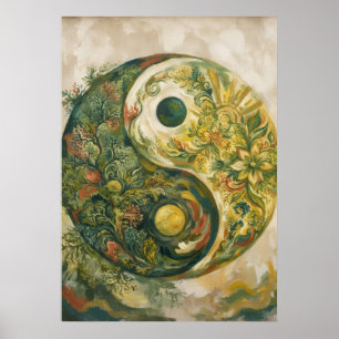 Affiche d'art botanique Yin Yang Naturel