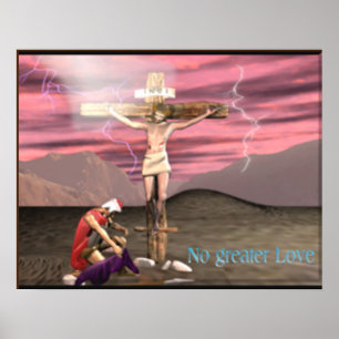 affiche d'art calvaire chrétien