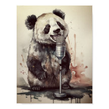 Affiche d'art chantant de Panda Music Factory