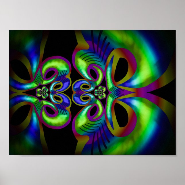 Affiche d'Art coloré de Jimette Design. (Devant)