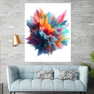 Affiche d'art contemporain Explosion de couleurs a