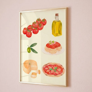 Affiche d'art culinaire italien