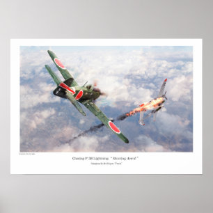 Affiche d'art d'aviation "Nakajima Ki-84疾風 "Frank"
