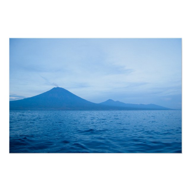 Affiche d'art de Bali Mont Agung tôt le matin (Devant)