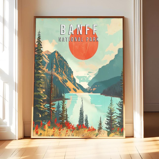 Affiche d'art de Banff National Park, City Retro (Créateur téléchargé)
