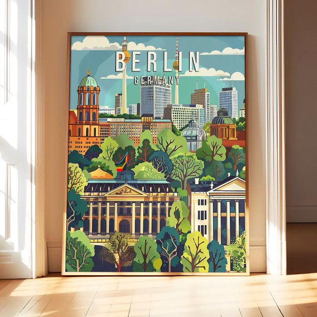 Affiche d'art de Berlin Allemagne, Impression d'ar (Créateur téléchargé)
