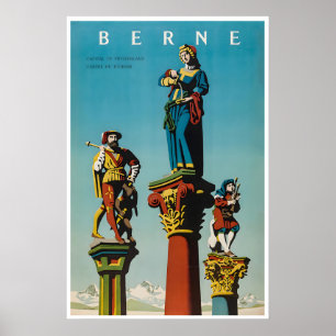 Affiche d'art de Berne Suisse Impression de voyage