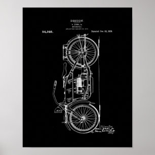 Affiche d'art de brevet de moto Moto vintage