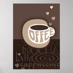 Affiche d'art de café