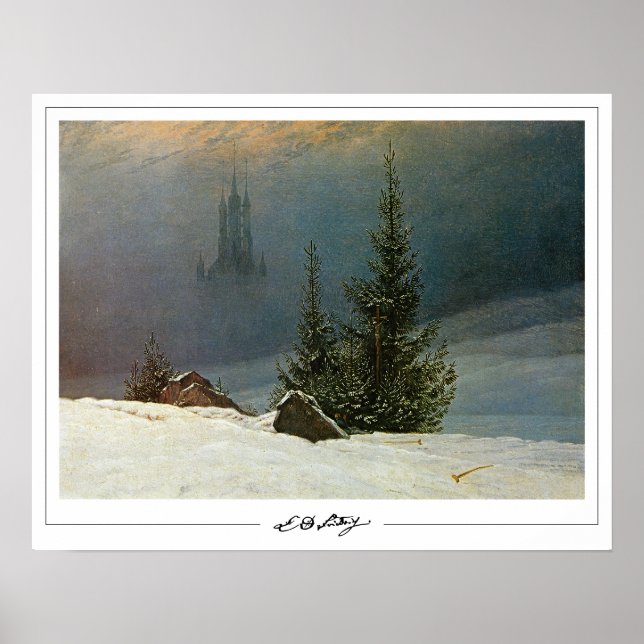 Affiche d'art de Caspar David Friedrich Zedign #23 (Devant)