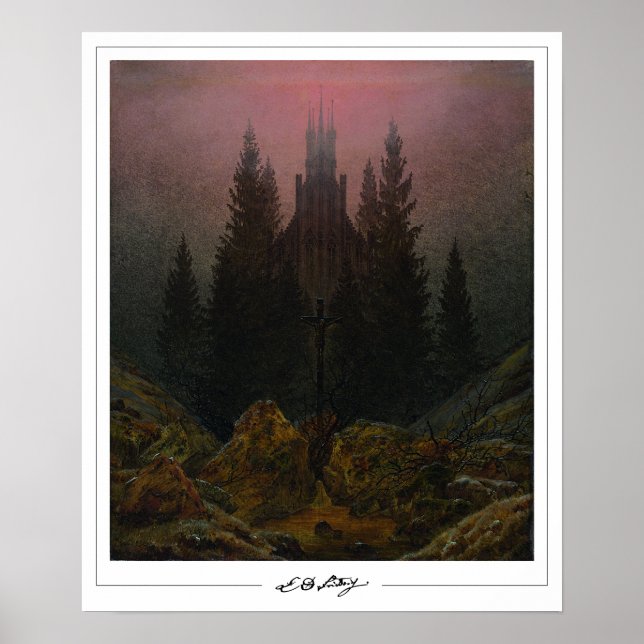 Affiche d'art de Caspar David Friedrich Zedign #3 (Devant)