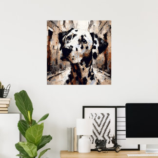 Affiche d'art de chien dalmate