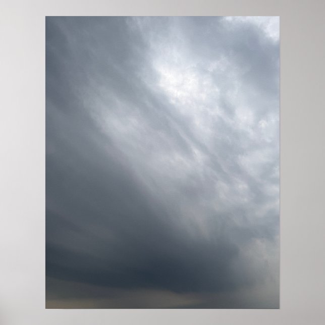 Affiche d'art de ciel orageux dramatique (Devant)