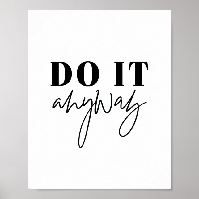 Affiche d'art de citation motivante | Fais-le quan (Devant)