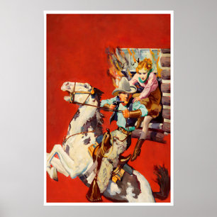 Affiche d'art de cow-boy tireur d'élite Impression