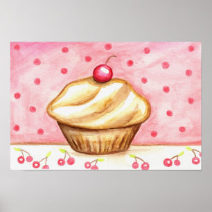 Affiche d'art de cupcake