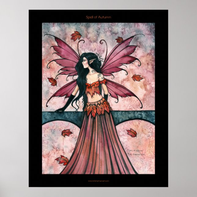Affiche d'art de fée d'automne gothique (Devant)